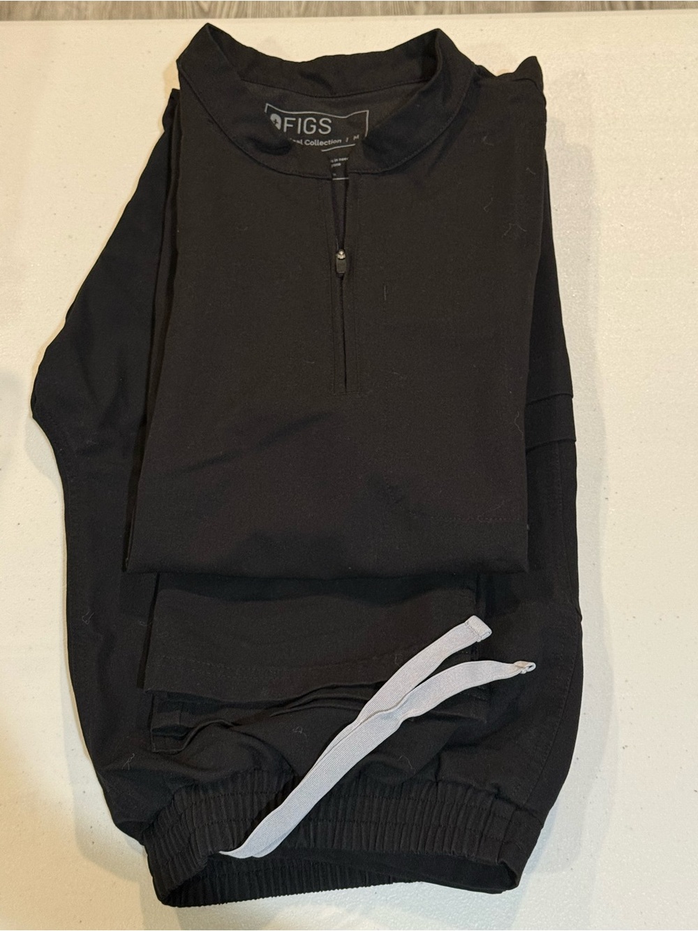 Figs Black Medium Petite Yola with Medium Nata Zip Top